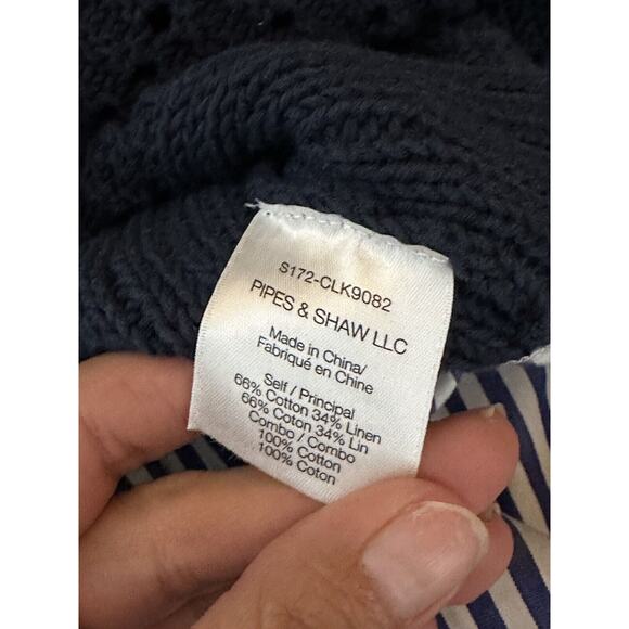 Veronica Beard Blue White Par Combo Sleeveless Sweater Size XS South Beach - Picture 6 of 10